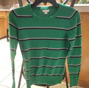 Green with gray and black strips winter shirt